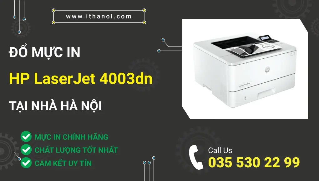 Đổ mực máy in HP LaserJet 4003dn